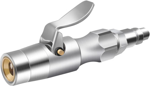 Locking Air Chuck, Heavy Duty Two Steel Jaws Lock on Air Chuck for Any Schrader Valve Tires-No Air Leakage, Rated to 150 PSI-1/4 NPT Fitting Inclu...
