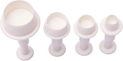 A Set of 4pcs Round Circle Cake Biscuit Cookies Mold Cutter Plunger Fondant Sugarcraft Icing Decorating...