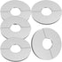 Wall Split Flange Stainless Steel Escutcheon Plate plumbing Cover Self-Adhesive Round for 50mm Diameter Pipe...