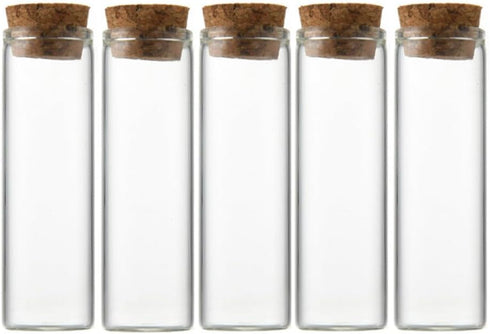 12Pcs 15ML 0.5OZ Mini Glass Bottles Small Tubes Jars Test Tube with Cork Stopper Wish Bottles Message Bottles Tiny Glass Vials Jars for DIY Craft ...