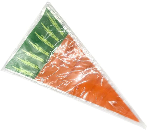 50pcs Carrot Shaped Candy Bags Creative Cone Cellophane Bags Easter Triangle Gift Bags with Twist Ties Translucent Gift Storage Packaging Bag for ...