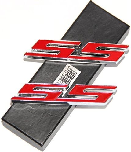 Yoaoo 2Pack OEM Chrome Ss Emblems Metal Decal 3D Logo Compatible with Zl1 1LE Series Red...