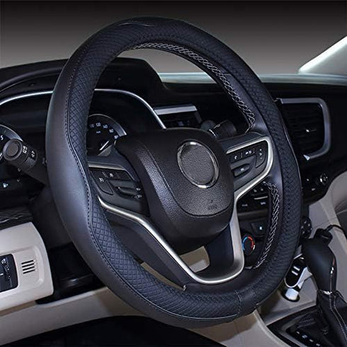 Mayco Bell Universal Standard Size Steering Wheel Cover Anti-Slip,Safety,Soft,Breathable,Durable,Full Surround,Comfortable Grip Microfiber Leather...