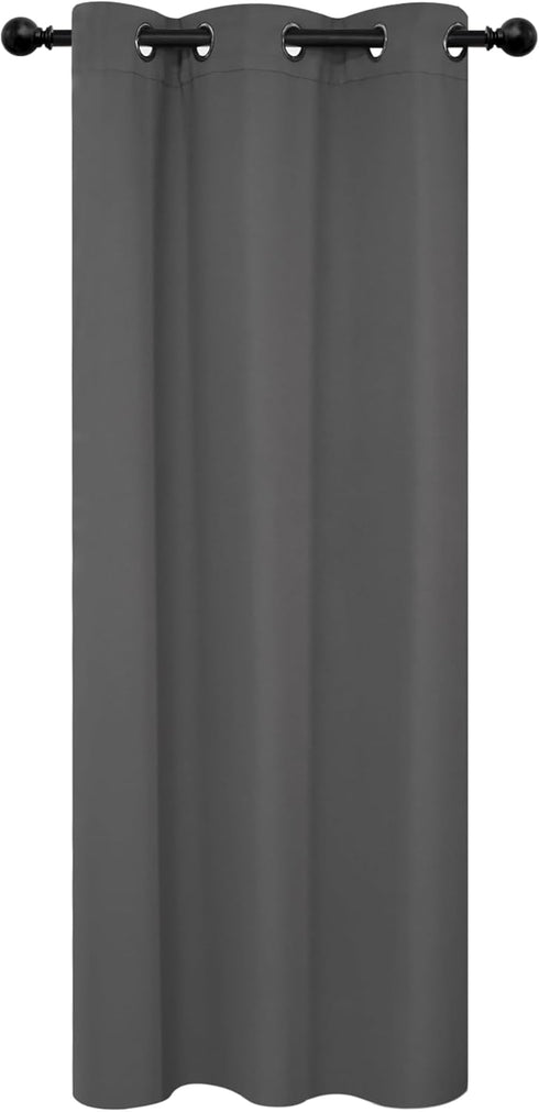 Deconovo 100% Blackout Curtains – Noise Reducing, Thermal Insulated Drapes – Grommet Room Darkening Window Panels – Light Blocking & Privacy Prote...