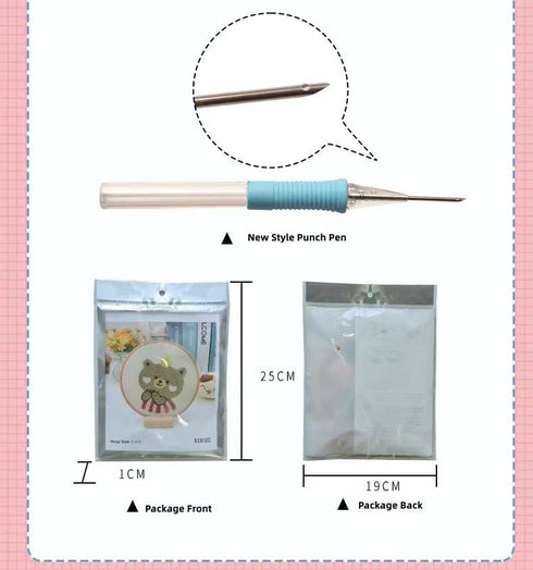 Punch Needle Embroidery kit DIY Dinosaurs and car Cross Stitch Hoop Craft Kits Handcraft Embroidery......