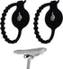 Bike Mount Holder Compatible with Airtag, Waterproof Elastic Silicone Attachment Loop, Easy Attach to Bicycle Reflector Hidden Under Seat, Black...