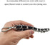 HAHIYO 7.9 inches Length 12mm Width Chain Strap Wristlet Black Leather Intertwined with Silver Chain Prevent Snag Easy Match Purse Accessories Rep...