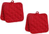 Pack of Four (4) Red Home Store Cotton Pot Holders (2 Sets of 2) (2, Red) Reluen...
