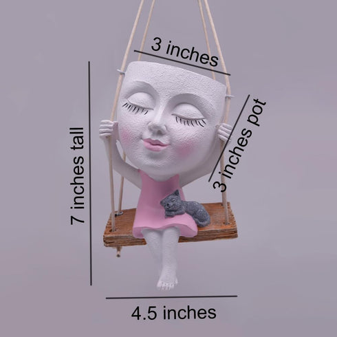 Face Planter Hanging Planter, Face Flower Pot Head Planter, Face Planters Pots Head Plant Pot, Hanging Planters for Indoor Plants, Plant Pots, Wal...