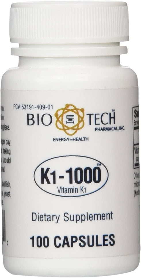 Bio-Tech - K1-1000 (Vitamin K-1) 100 Capsules...