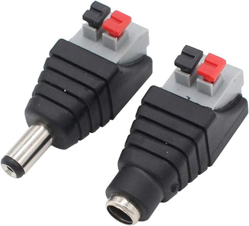 DC Power Connector Plug 10 Pairs Male and Female DC Connector 5.5mm x 2.1mm Power Jack Plug Adapter Socket for CCTV Camera and Led Strip...