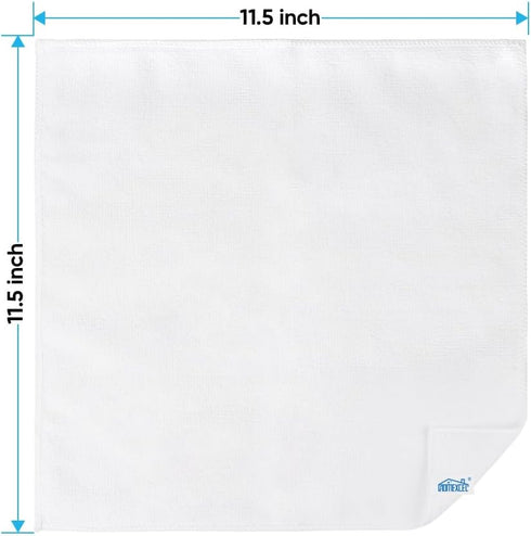 HOMEXCEL White Microfiber Cleaning Cloth, 12 Pack Premium Microfiber Towels for Cars, Lint Free, Scratch-Free, Highly Absorbent, Reusable Cleaning...