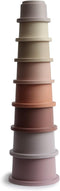 mushie Stacking Cups Toy 8pcs | Made in Denmark (Petal)...