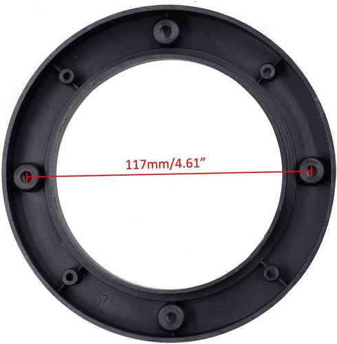 2Pcs Auto Car Truck 4" Dia Universal Black Plastic Speaker Spacer Adaptor Ring Mounting Bracket...