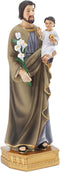 Galiyen St. Joseph and Child Jesus Statues, Hand-Crafted 8 Inch Saint Joseph Resin Figurines, Catholic Religious Renaissance Collection Decoration...