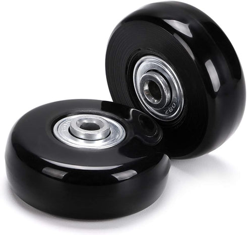 OwnMy 50mm x 18mm Set of 4 Luggage Suitcase Replacement Wheels, Rubber Swivel Caster Wheels Bearings Repair Kits (Black)...
