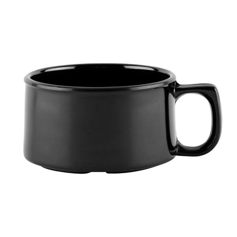 G.E.T. BF-080-BK-EC Melamine Shatter-Resistant Mug/Coffee Cup, 11 Ounce, Black (Set of 4)...