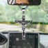 Cross Pendant for Car Rearview Mirror Charm Hanging Accessories Ornament Jesus Cross Necklace Jewelry Women Men Auto Interior Car Decor Crucifix C...