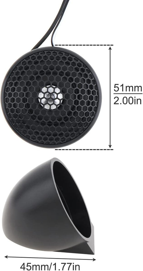 2pcs Car Tweeter Loudspeaker 150W 4Ohm Audio Subwoofer Silk Film for Car Modification Car Audio Modification Nondestructive...