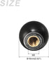 Threaded Ball Knobs (16mm/0.63") 6Pcs, Plastic Ball Lever Knob with M5 Female Thread Iron Insert - for Machine Handle Tool Replacement, Black...