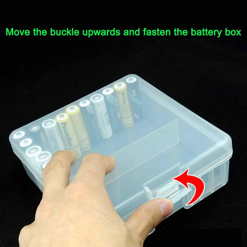 Fielect 100 x AA Battery Storage Case Holder Organizer Box Transparent...
