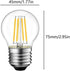 LED Edison Light Bulbs, Non-Dimmable 4W G45 2700 Kelvin E26 LED Bulb, 40W Incandescent Equivalent Warm White Light Bulb for Tiffany Large Table La...