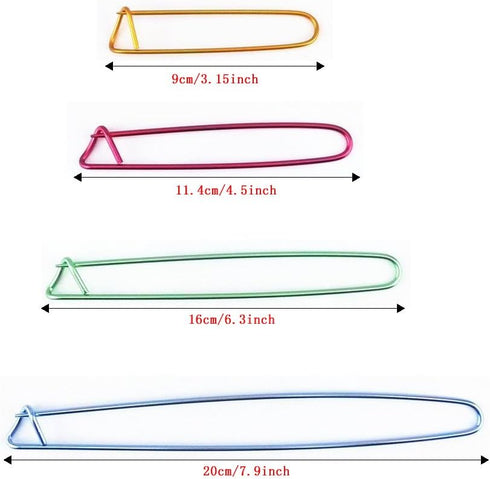 BronaGrand 8pcs Colorful Aluminum Yarn Stitch Holder Crochet Hooks Knitting Needle Stitch Holders...