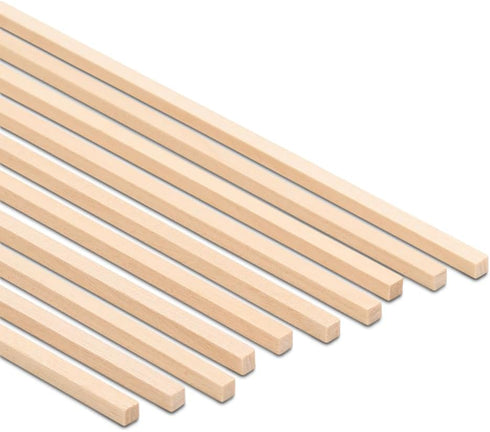 Wood Square Dowel Rods 1/8 inch x 12 Pack of 50 Wooden Craft Sticks for Crafts and Woodworking by Woodpeckers...