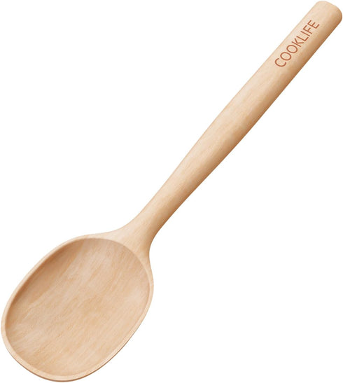 Beech Wooden Spoons for Cooking - Large Smooth Finish Natural Beech Cookling Spoons - Durable Wooden Cooking Utensil...