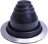 #1 Black EPDM Flexible Roof Jack Pipe Boot Metal Roofing Pipe Flashing (Pipe OD 1/4" to 2") - 100% Made In The USA...