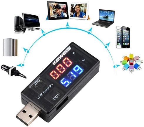 Black USB Power Meter,USB Current Meter,3-9V 0-5A Voltage Tester Multimeter,LCD Digital Multimeter Current Tester Voltage Detector, Multi Testers ...