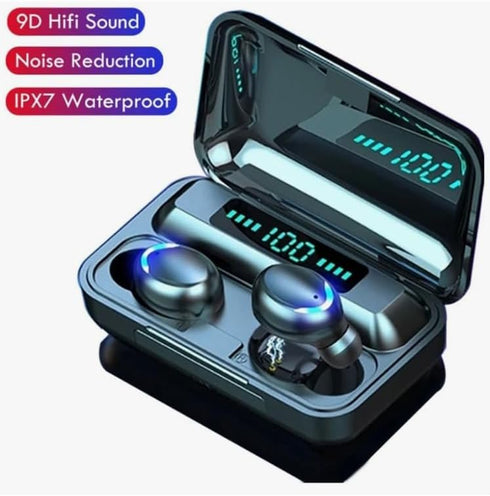 Bluetooth Wireless Headphones,TWS F9 with Noise canceling Earbuds with Mic HiFi Stereo Waterproof Sports Headset for Cell Phones and pc Sound and ...