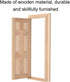 1:12 Doll House Mini Wooden Door, DIY Hollow Wooden Door Set Simple Styling 1: 12 for Dollhouse Living Room for Your Interior Model...