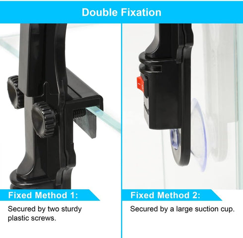 DaToo Aquarium Chillers Fish Tank Cooling Fan Quiet Aquarium Fan Wind Angle Adjustable Chiller with Clip and Suction Cup...