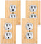 4PC Solid Wood Outlet Covers Raw Wooden Light Switch Plate Decorative Wall Plate Bamboo Quality Light Switch Plate Cover Double Hole Outlet Plate ...