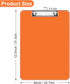 Rimilak Plastic Clipboards with Low Profile Metal Clip, Translucent Clip Board, 12.5 x 9 Inch Letter Size | Office Supply | back to school, Orange...