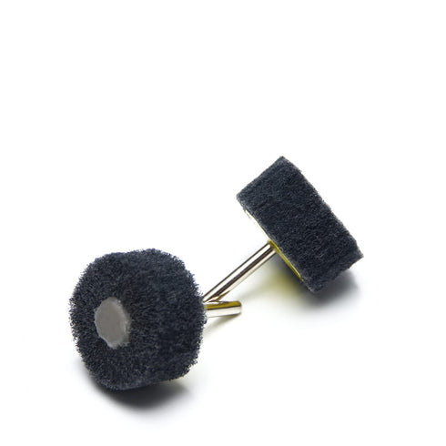Utoolmart 4Pcs 6mm Shank 2 Inch Dia 800 Grits Cylindrical Head Nylon Fibre Abrasive Flap Wheel Grey...