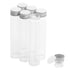 80ml Glass Clear Test Tubes with Screw Caps and Plastic Stoppers, Liquid Sample Vial, Leak-Proof Flat Test Tubes, 6PCS...