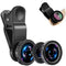 3 Lens Kit for iPhone and Android Camera | Ultra Wide Angle, Fisheye, Macro Lenses | Smartphone Photography & Video Creation | Palo Alto Electroni...