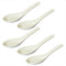 5 pcs Asia Porcelain Soup Spoon Ceramic Rice Spoons Chinese Won Ton Spoons for Home, Kitchen, or Restaurant, White...