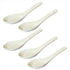 5 pcs Asia Porcelain Soup Spoon Ceramic Rice Spoons Chinese Won Ton Spoons for Home, Kitchen, or Restaurant, White...