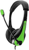 Avid Education AE-36-GR Stereo Classroom Computer Headset with Boom Microphone, Single TRRS Plug, Green......
