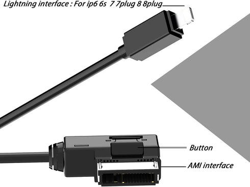 AMI Charging Cable Adapter for Audi VW J-etta T-iguan, AUX MMI MDI Car Charge Cable Cord 1M(Charge ONLY)......