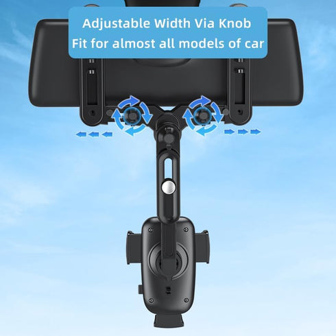 Car Phone Mount, 360 Rotatable and Retractable, Anti-Shake Design, Compatible with Samsung, iPhone, Sony......