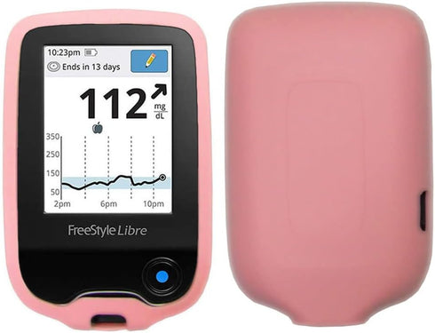 Premium Silicone Soft Case for Freestyle Libre 3/ Freestyle Libre 2 (Continuous Glucose Monitor) (Pink)...