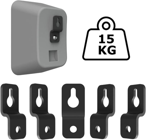 Speaker Wall Mount Brackets - Slim Satellite Design, Universally Compatible for Bose & Most Brands, Heavy Duty Holds 33 lbs, Industrial Metal, M5 ...