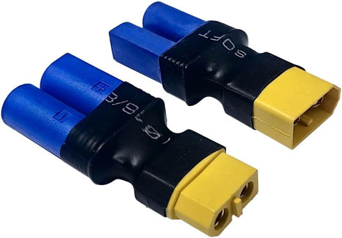 EC5 to XT60 Adapter,XT60 to EC5 Connector without Wires RC LiPo Battery Connectors (EC5 to XT60 Male & Female Adapter)...