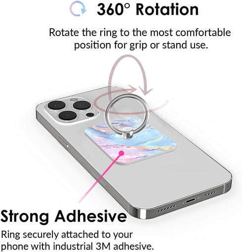 Velvet Caviar Cell Phone Ring Holder - Finger Ring & Stand - Improves Phone Grip Compatible with iPhone, Galaxy and Most Cases (Except Silicone/Le...