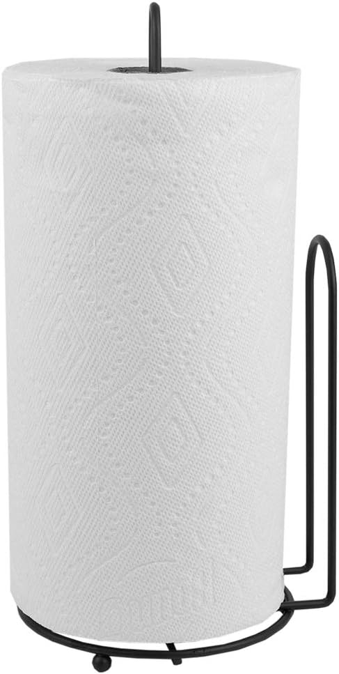 Steel Countertop Paper Towel Holder with Easy-Tear Arm by Home Basics (Bronze) | with Raised Feet and Tear Arm for Easy Operation | Contemporary C...