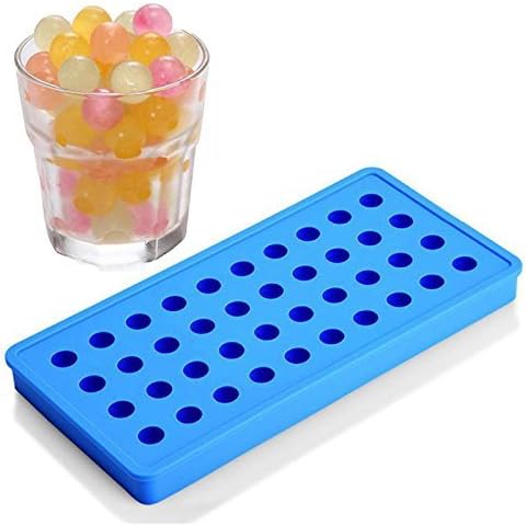 Mydio Mini Ice Ball Molds DIY Molds Tool for Candy pudding jelly milk juice Chocolate mold or Cocktails & whiskey particles(1pack,Blue)...